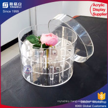 Custom Clear Acrylic Circle Flower Box